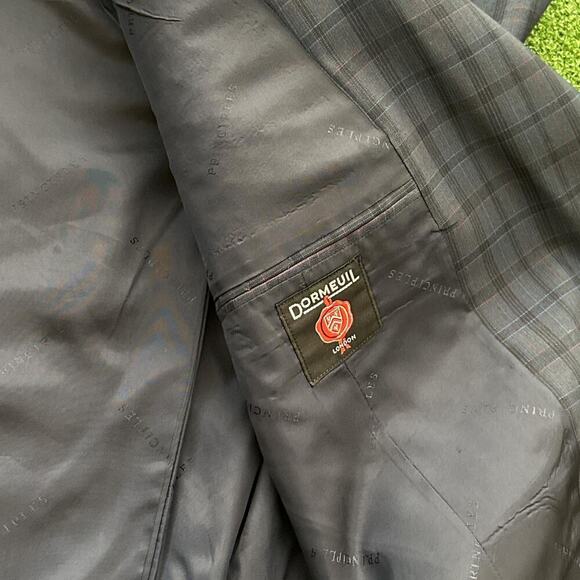 Vintage dormeuil plaid wool blazer - Picture 6 of 8